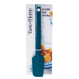 Taste of Home Mini Spatula in Sea Green in packaging on white background