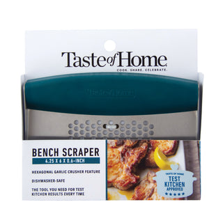 Taste of Home bench scraper with packaging on a white background