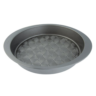 Taste of Home 9-inch nonstick round metal cake pan shown at an angle