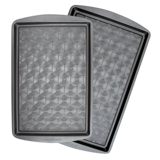 taste of home 2 piece 15 x 10 and 17 x 11-inch nonstick metal baking sheets