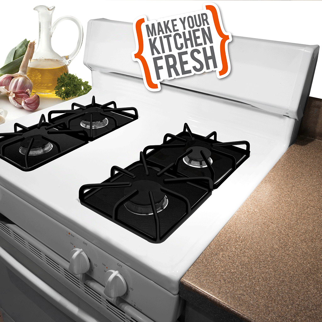 4 Pack Non Stick Reusable Stove Top Liner Protector, 4 Pack
