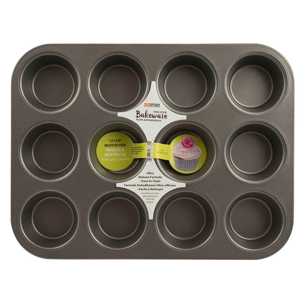 Cook's Companion® Set of Two Color Nonstick 12-Cup Muffin Pans 